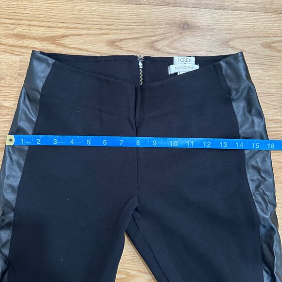 Jcrew Gigi Pants Faux Leather Ponte Leggings Black Size 2 - Picture 7 of 8